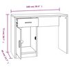 vidaXL Schreibtisch mit Stauraum Betongrau 100x40x73 cm Holzwerkstoff