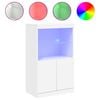 vidaXL Sideboard mit LED-Leuchten Wei&szlig; 60,5x37x100 cm