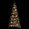 vidaXL Weihnachtsbaum mit 50 LEDs Natur 120 cm Massives Eschenholz
