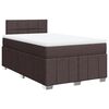 vidaXL Boxspringbett mit Matratze Dunkelbraun 120x200 cm Stoff