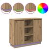 vidaXL LED-Sideboard Artisan-Eiche 90 x 32 x 75 cm Holzwerkstoff