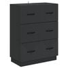 vidaXL Schubladenschrank Schwarz 66 x 34,5 x 87 cm Holzwerkstoff