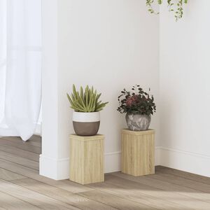 vidaXL Pflanzenst&auml;nder 2 Stk. Sonoma-Eiche 10x10x18 cm Holzwerkstoff