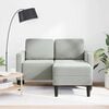 vidaXL 2-Sitzer-Sofa mit Chaiselongue L-Form Hellgrau 125 cm Samt