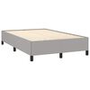 vidaXL Boxspringbett mit Matratze & LED Hellgrau 120x190 cm Stoff