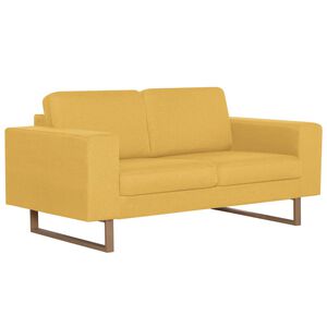 vidaXL 2-Sitzer-Sofa Stoff Gelb
