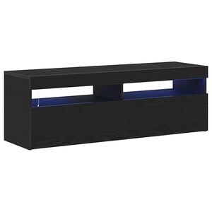 vidaXL TV-Schr&auml;nk 120 x 35 x 40 cm Schwarz Eichen-Optik Holzwerkstoff