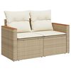 vidaXL Gartensofa-set 12 pcs Beige Poly-Rattan