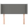 vidaXL Kopfteil mit Ohren Dunkelgrau 93x16x78/88 cm Stoff