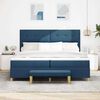 vidaXL Boxspringbett mit Matratze mit Kopfteil Blau 200 x 200 cm Stoff