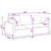vidaXL Sofa Dunkelgrau Gesamtabmessungen: 198 x 78 x 80 cm (B x T x H)