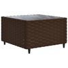 vidaXL 7-tlg. Garten-Lounge-Set mit Kissen Braun Poly Rattan