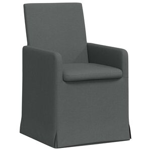 vidaXL Esszimmerst&uuml;hle 2 stk. Stoff Dunkelgrau 57 x 67 x 95 cm