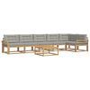 vidaXL Outdoor-Sofagarnitur 7 stk. Wei&szlig; und Hellgrau Polyester