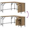 vidaXL Schreibtisch Artisan-Eiche 141 x 141 x 75 cm Holzwerkstoff