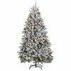 vidaXL K&uuml;nstlicher Weihnachtsbaum Klappbar 300 LEDs & Kugeln 180 cm