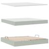 vidaXL Aufbewahrungsbett mit Matratze Hellgrau 200 x 200 cm Samt