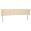 vidaXL Kopfteil mit Ohren Creme 203x16x78/88 cm Stoff