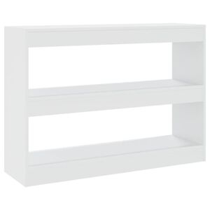 vidaXL B&uuml;cherregal/Raumteiler Wei&szlig; 100x30x72 cm