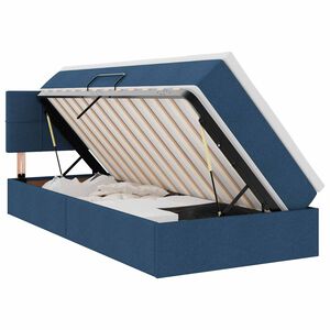 vidaXL Aufbewahrungsbett mit Matratze Blau 90 x 190 cm Samt