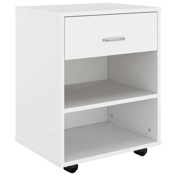 vidaXL Rollschrank Wei&szlig; 46x36x59 cm Holzwerkstoff