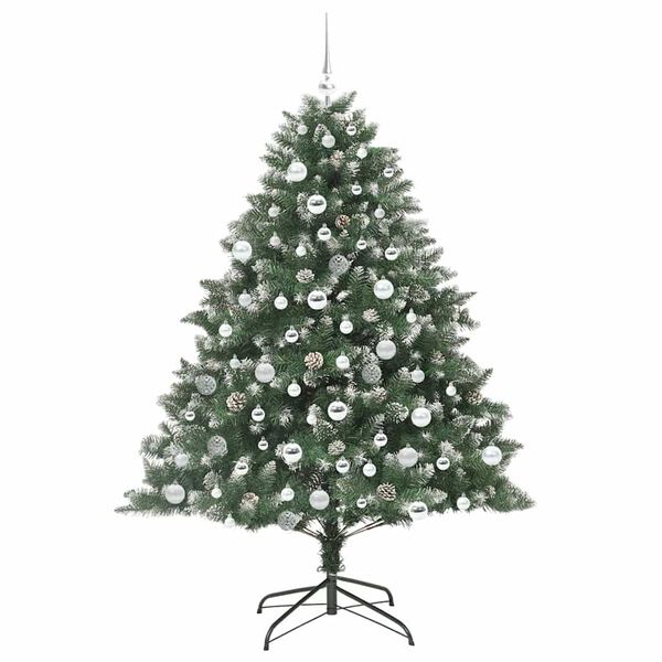 vidaXL K&uuml;nstlicher Weihnachtsbaum mit 300 LEDs mit St&auml;nder Gr&uuml;n 180 cm