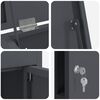 vidaXL Paketdrop-Box mit Speicher Anthrazit 44,5 x 29 x 110,5 cm Stahl