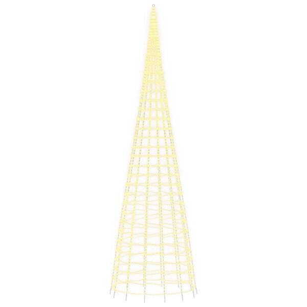 vidaXL LED-Weihnachtsbaum für Fahnenmast 3000 LEDs Warmweiß 800 cm