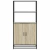 vidaXL Highboard Sonoma-Eiche 68x35x139 cm Holzwerkstoff und Metall