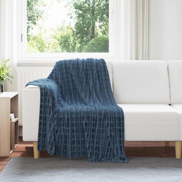 vidaXL &Uuml;berwurfdecke Marineblau 150 x 130 cm Fleece