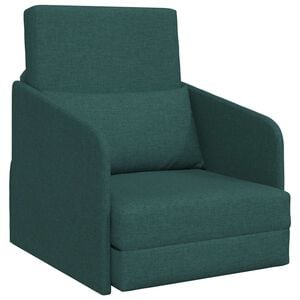 vidaXL Schlafsofa 60cm Dunkelgr&uuml;n Stoff