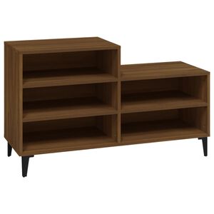 vidaXL Schuhregal Braun Eichen-Optik 102x36x60 cm Holzwerkstoff
