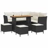 vidaXL Gartensofa-set 9 stk. Schwarz Poly-Rattan