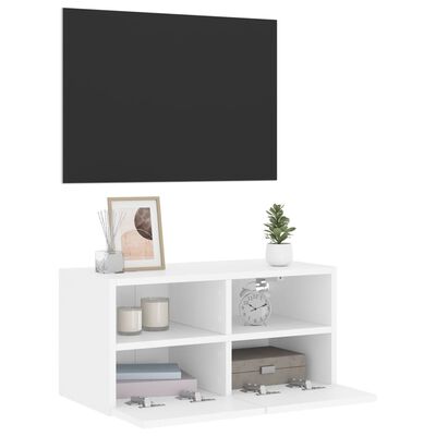 vidaXL TV-Wandschrank Weiß 60x30x30 cm Holzwerkstoff