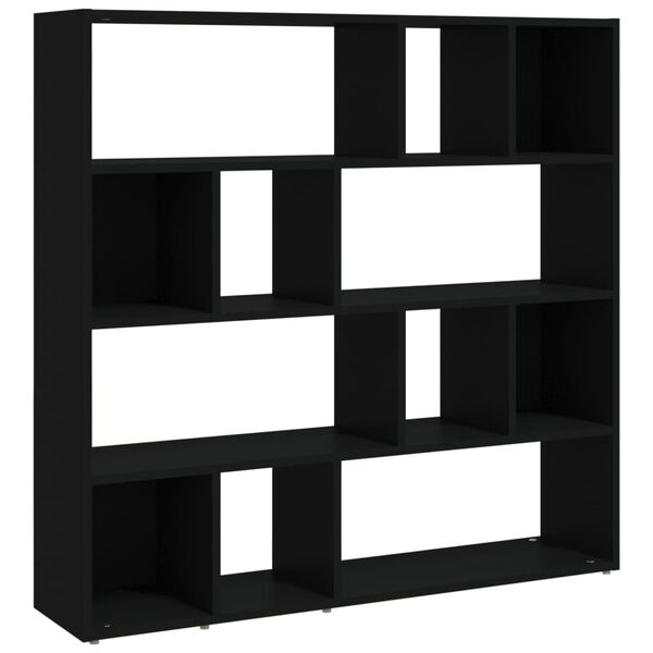 vidaXL B&uuml;cherregal/Raumteiler Schwarz 105x24x102 cm