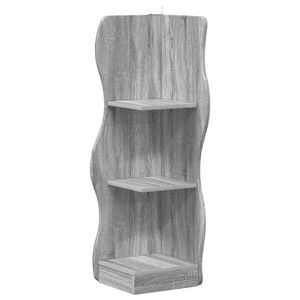 vidaXL Eckregal mit Regal Graues Sonoma 34 x 33 x 102 cm Holzwerkstoff