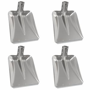 vidaXL Schaufelkopf 4 pcs Silber 45 x 38 cm Aluminium