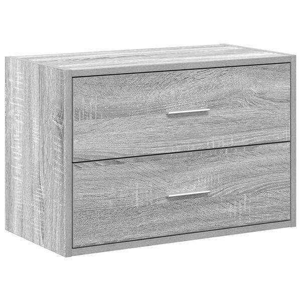 vidaXL Schrank mit 2 Schubladen Grau Sonoma 60x31x40 cm Holzwerkstoff