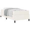 vidaXL Bettrahmen mit Matratze Creme 90 x 190 cm Stoff