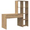 vidaXL Schreibtisch Artisan-Eiche 138,5 x 55 x 143 cm Holzwerkstoff