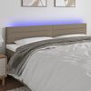 vidaXL LED Kopfteil Taupe 160x5x78/88 cm Stoff