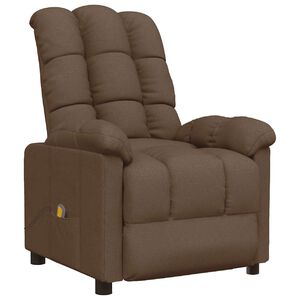 vidaXL Massagesessel Braun Stoff