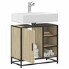 vidaXL Badezimmer-Waschbeckenschrank Sonoma-Eiche 65 x 33 x 60 cm Holzwerkstoff