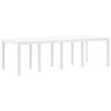 vidaXL Gartentisch Wei&szlig; 250 x 100 x 73 cm Poly-Rattan
