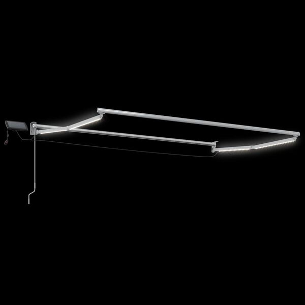 vidaXL Manuelle Gelenkarmmarkise mit LEDs Hellgrau 3 x 2,5 m