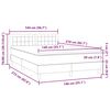 vidaXL Boxspringbett mit Matratze Dunkelgr&uuml;n 140x210 cm Samt