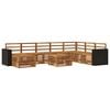 vidaXL Outdoor-Sofagarnitur 9 stk. Natur Massivholz Akazie