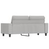 vidaXL 2-Sitzer-Sofa Hellgrau 140 cm Mikrofasergewebe