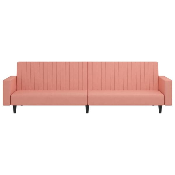 vidaXL Schlafsofa 2-Sitzer Rosa Samt