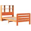 vidaXL Massivholzbett ohne Matratze Wachsbraun 75x190 cm Kiefernholz